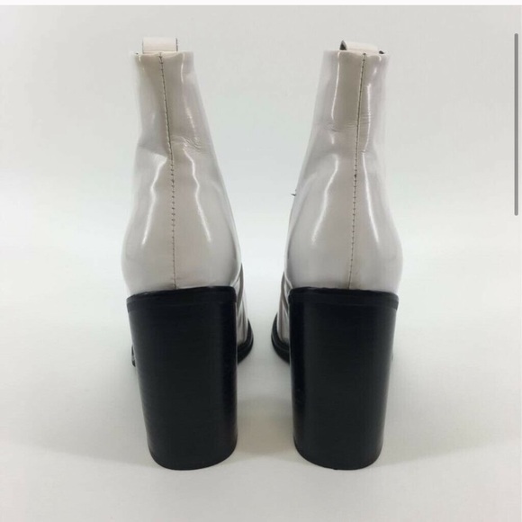 Sola Sana Womens Ankle Boots White Block Heels - Picture 3 of 6